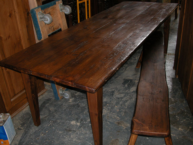 6' DINING TABLE, FARM / HARVEST TABLE FROM ANTIQUE PINE eBay